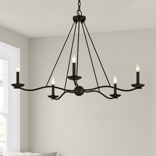 Sawyer Forged Iron Chandelier by Troy Lighting