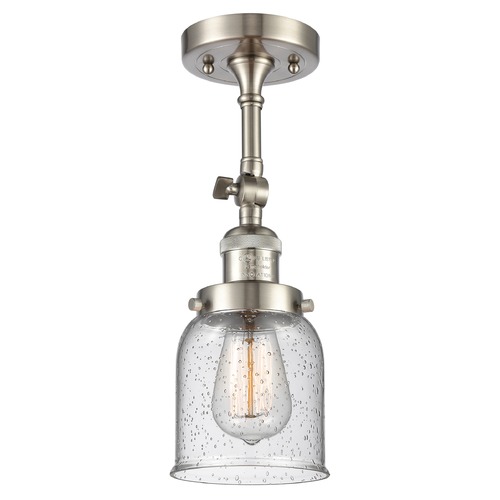 Small Bell Brushed Satin Nickel Semi-Flush Mount by Innovations Lighting