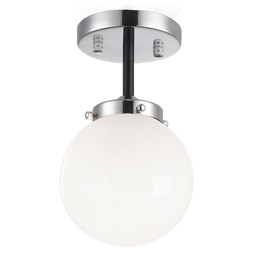 Maru Chrome Semi-Flush Mount by Matteo Lighting