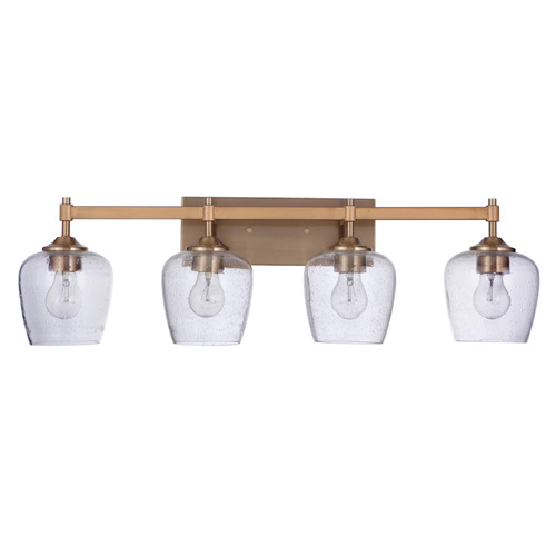Stellen Satin Brass Bathroom Light by Craftmade Lighting