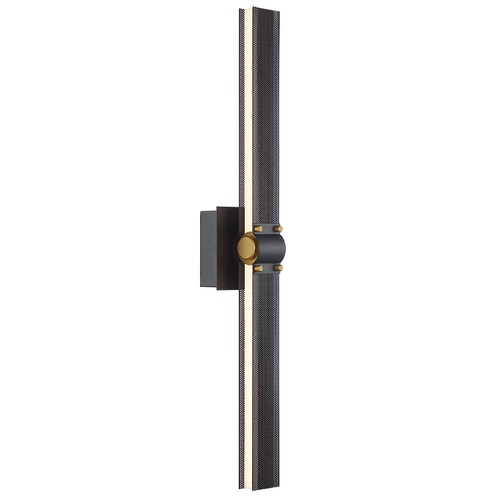 Admiral Matte Black & Gold LED Sconce by Eurofase Lighting