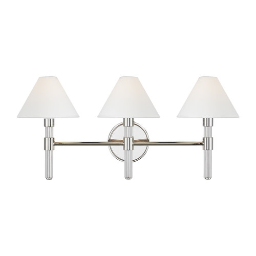 Visual Comfort Studio Collection Lauren Ralph Lauren Robert LED Polished Nickel & Acrylic Bath Vanity Light by Visual Comfort Studio LV1043PN