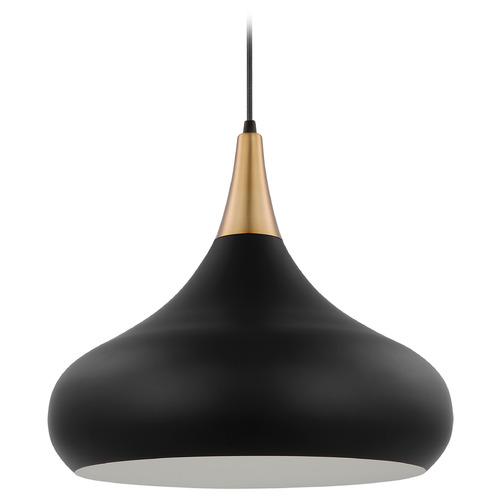 Nuvo Lighting Phoenix Large Pendant in Black & Burnished Brass by Nuvo Lighting 60-7517