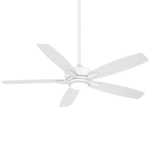 Kelvyn 52-Inch LED Fan in Flat White by Minka Aire