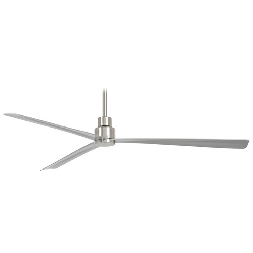 Minka Aire Simple Brushed Nickel Ceiling Fan Without Light