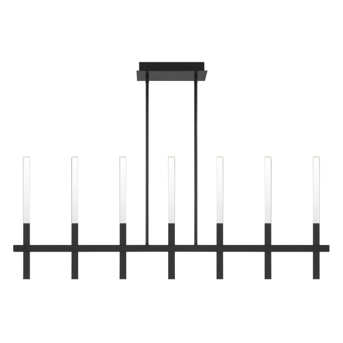 Benicio LED Linear Chandelier in Black by Eurofase