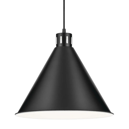 Kichler Lighting Zailey Black Pendant Light with Conical Shade