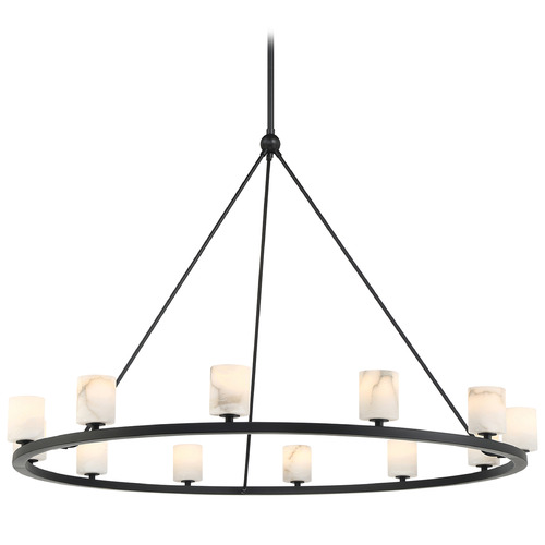 Crystorama Lighting Aragon Matte Black LED Chandelier