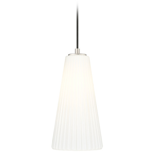 Z-Lite Farrell Brushed Nickel Mini-Pendant Light with Conical Shade