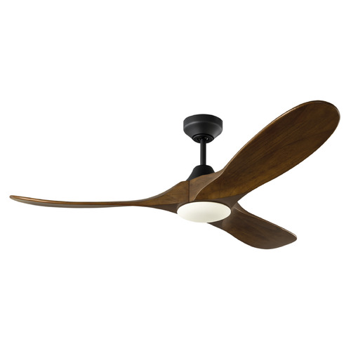 Visual Comfort Fan Collection Maverick Smart 52 LED Midnight Black LED Ceiling Fan with Light