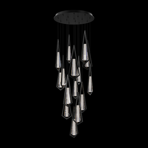 Devotion LED 15-Light Pendant in Black by Schonbek Beyond