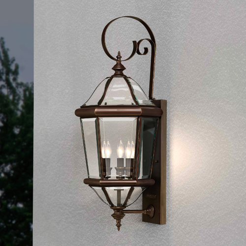 Outdoor Wall Light with Clear Glass in Copper Bronze by Hinkley Lighting