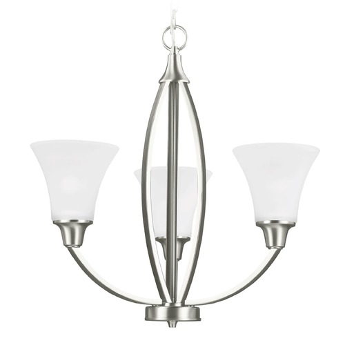 Generation Lighting Metcalf 22-Inch Chandelier in Brushed Nickel by Generation Lighting 3113203-962