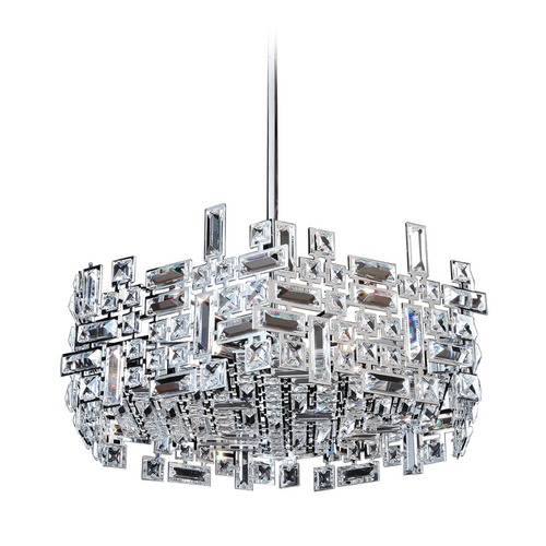 Allegri Lighting Vermeer 24in Hexagonal Pendant with Chrome 11197-010-FR001