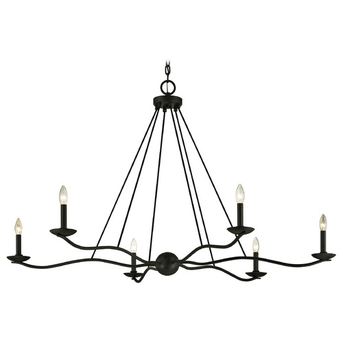 Sawyer Forged Iron Chandelier by Troy Lighting