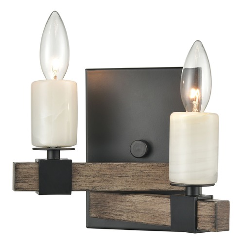 Elk Lighting Elk Lighting Stone Manor Aspen, Matte Black Sconce 15461/2