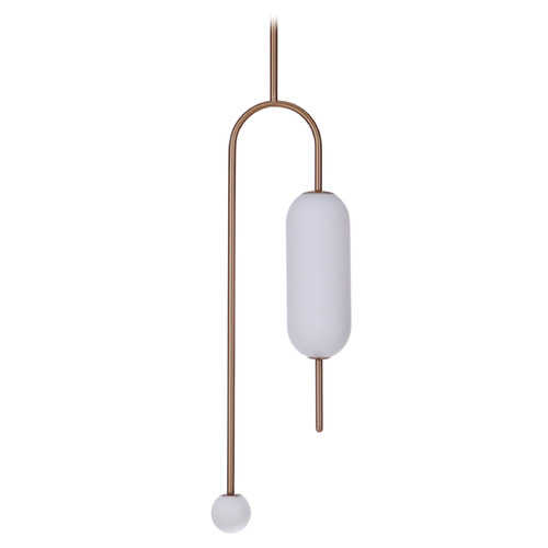 Craftmade Lighting Tuli Satin Brass LED Mini Pendant by Craftmade Lighting 53892-SB-LED