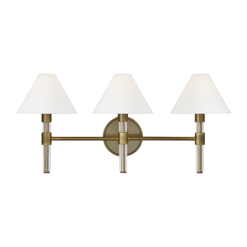 Lauren Ralph Lauren Robert LED Time Worn Brass & Acrylic Bath Vanity Light by Visual Comfort Studio