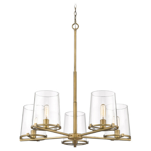 Callista Rubbed Brass Chandelier by Z-Lite