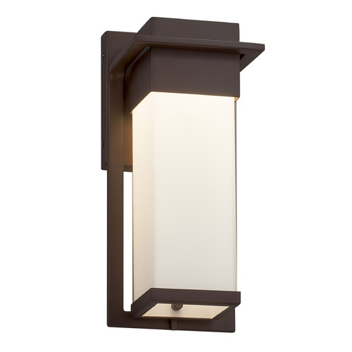 Justice Design Group Justice Design Group Pacific Dark Bronze LED Outdoor Wall Light FSN-7541W-OPAL-DBRZ