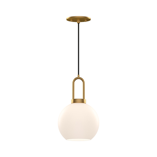 Alora Lighting Soji Aged Gold Mini-Pendant Light with Globe Shade
