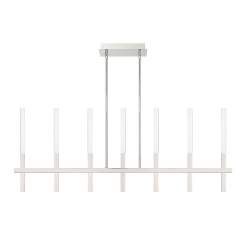 Benicio LED Linear Chandelier in Polished Nickel by Eurofase