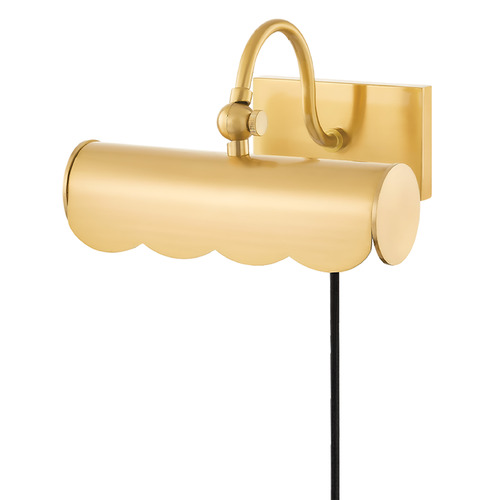 Mitzi by Hudson Valley Mitzi Alana Small Aged Brass Ceramic Wall Sconce HL762101S-AGB