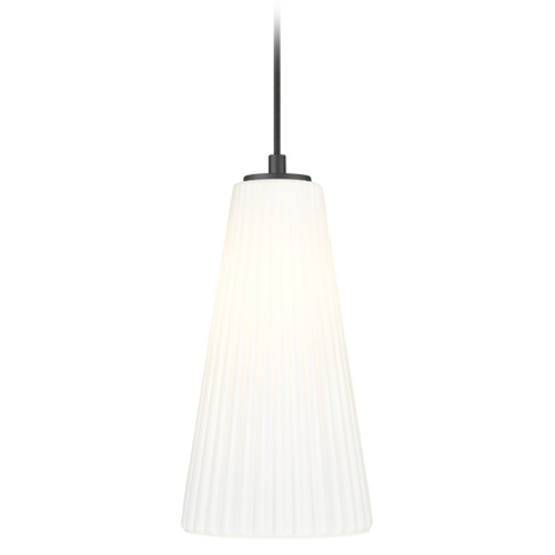 Z-Lite Farrell Matte Black Mini-Pendant Light with Conical Shade