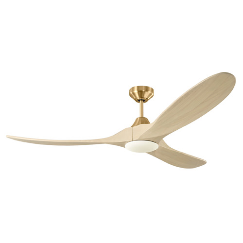 Visual Comfort Fan Collection Maverick Smart 60 LED Burnished Brass LED Ceiling Fan with Light