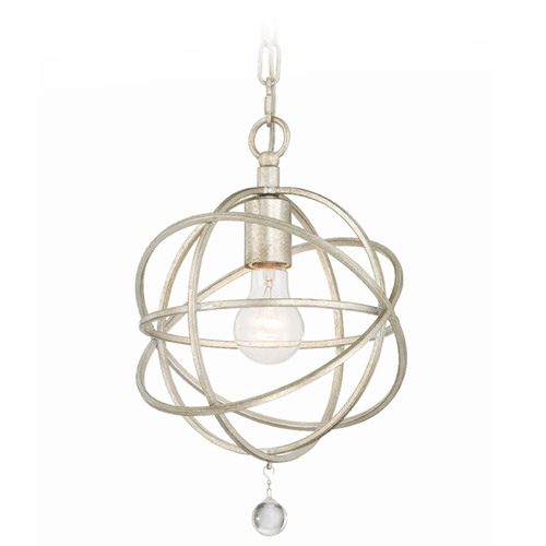 Crystorama Lighting Crystorama Lighting Solaris Olde Silver Mini-Pendant Light 9220-OS