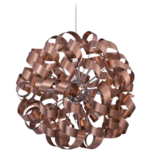 Ribbons 31-Inch Pendant in Satin Copper by Quoizel Lighting