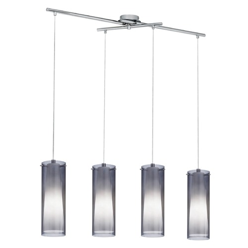 Eglo Lighting Eglo Pinto Nero Matte Nickel Multi-Light Pendant with Cylindrical Shade 90306A