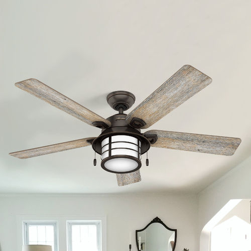 Hunter Fan Company Key Biscayne 54-Inch Outdoor Fan in Onyx Bengal by Hunter Fan Company 59273