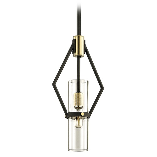 Troy Lighting Raef Textured Bronze Brushed Brass Mini Pendant w by Troy Lighting F6313