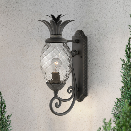 Plantation 21.25-Inch Black Outdoor Wall Light by Hinkley Lighting