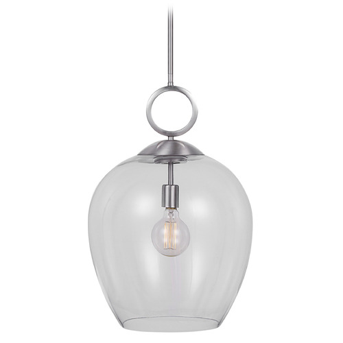 Uttermost Lighting The Uttermost Company Calix Brushed Nickel Pendant Light with Bowl / Dome Shade 22169