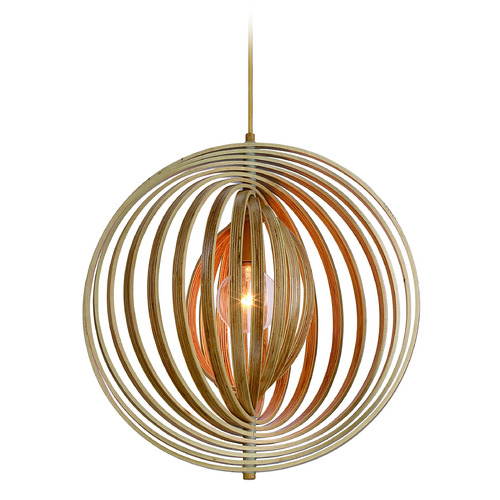 Abruzzo 19-Inch Pendant in Natural Wood by Eurofase Lighting