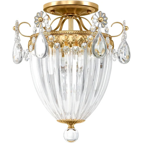 Bagatelle Heirloom Gold Semi-Flush Mount Light by Schonbek Lighting