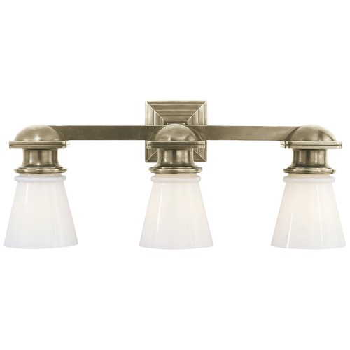 Visual Comfort Signature Collection E.F. Chapman New York Subway 3-Light Sconce in Nickel by Visual Comfort Signature SL2153ANWG