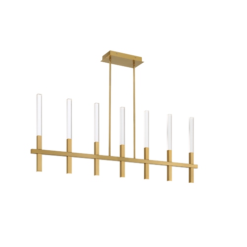 Benicio LED Linear Chandelier in Brushed Gold by Eurofase