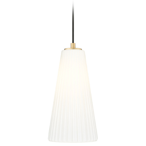 Z-Lite Farrell Modern Gold Mini-Pendant Light with Conical Shade