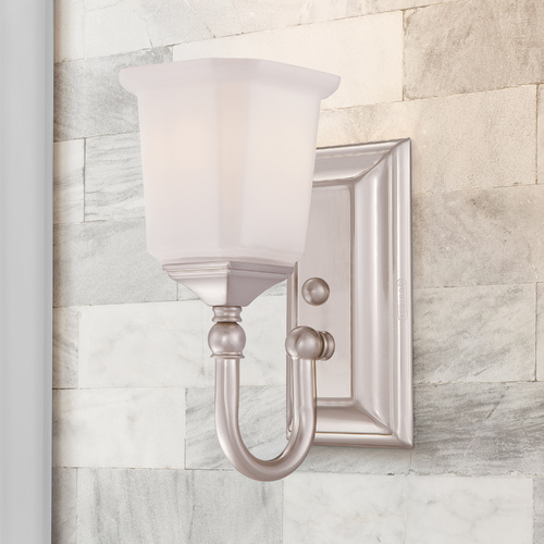 Nicholas Wall Light in Brushed Nickel by Quoizel Lighting