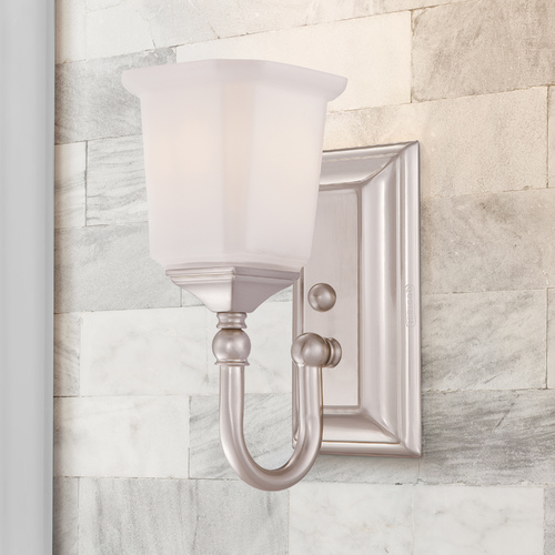 Quoizel Lighting Nicholas Wall Light in Brushed Nickel by Quoizel Lighting NL8601BN