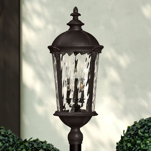 Seeded Glass Post Light Black by Hinkley Lighting