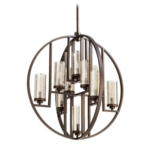 Quorum Lighting Mercury Glass Chandelier Oiled Bronze by Quorum Lighting 603-10-86