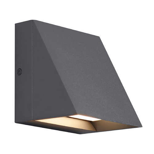 Visual Comfort Modern Collection Sean Lavin Pitch 3000K LED Outdoor Wall Light in Charcoal by Visual Comfort Modern 700WSPITSH-LED830