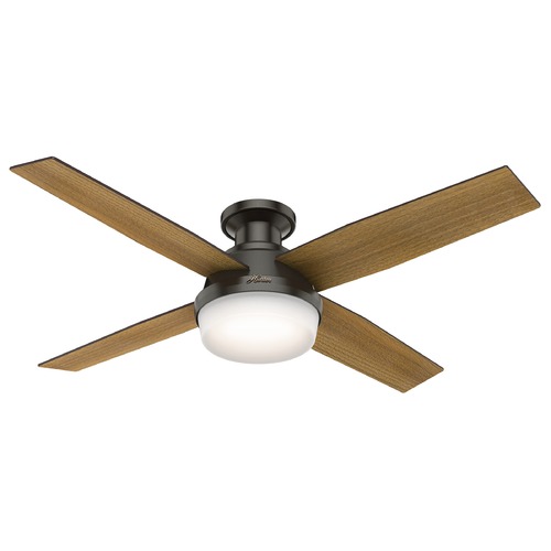 Hunter Fan Company Hunter 52-Inch Noble Bronze LED Ceiling Fan with Light with Hand-Held Remote 59447