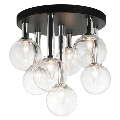 Matteo Lighting Stellar Black & Chrome Semi-Flush Mount by Matteo Lighting X75307BKCL