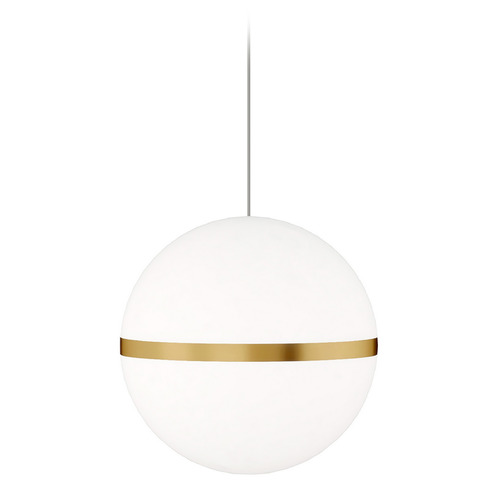Mini Hanea LED Monopoint Pendant in Brass by Visual Comfort Modern
