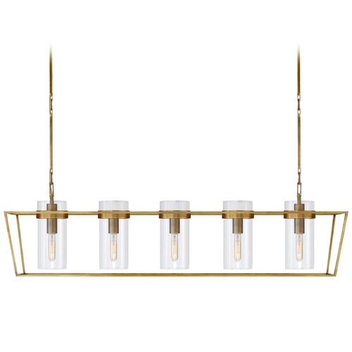 Visual Comfort Signature Collection Ian K. Fowler Presidio Linear Lantern in Brass by Visual Comfort Signature S5177HABCG